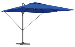 Cantilever Roma Napernyő LED lámpákkal, azúrkék – 286 x 285 x 270 cm, alumínium