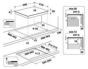 Whirlpool WTX6019DCF Beépíthető indukciós főzőlap