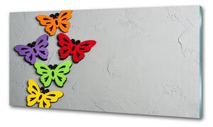 Konyhai fali panel Színes pillangók