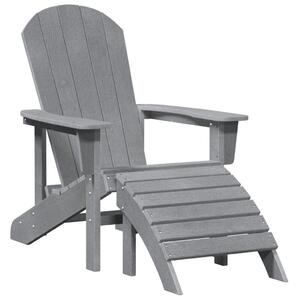 3 Részes Kerti Lounge Szett Világosszürke HDPE