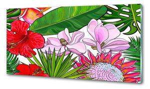 Konyhai hátfalpanel Hawaii virágok
