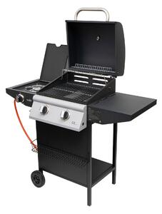 Home by Somogyi BBQ KERTI GRILL Home GRG02 gázgrill, 2 főégővel, 1 oldalégővel, 3,2 kW égőnkénti teljesítmény, 440x400 mm sütőfelület, nyomásszabályozó készlettel