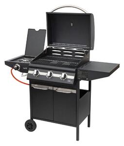Home by Somogyi BBQ kültéri grill Home GRG01 gázgrill, 3 főégővel, 1 oldalégővel, 3,2 kW teljesítmény égőnként, nyomásszabályozó készlettel