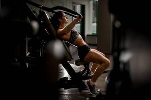 Fotográfia View of sportive woman doing exercises, MaximFesenko