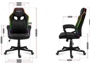 Játék szék Fusion 2.5 (fekete + többszínű) (LED világítással). 1087466