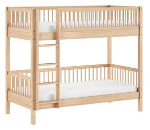 Natúr színű bükkfa emeletes gyerekágy ágyráccsal 90x200 cm Forrest – Vipack