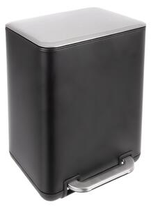 Fekete rozsdamentes acél pedálos szemetes 20 l Black – Orion