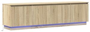LED világítású TV szekrény Sonoma tölgy 180x38x49 cm Mérnöki fa