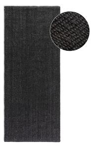 Fekete juta futószőnyeg 80x200 cm Bouclé – Hanse Home