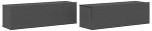 TV szekrénykék 2 db Fekete tölgy 100x30x30 cm Műanyag