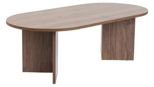 Sötétbarna dohányzóasztal diófa dekorral 60x119 cm Sable – Kalune Design