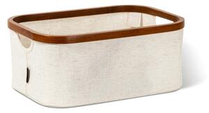 Krémszínű textil tárolódoboz 38x26x16 cm Bamboo/Linen – Bigso
