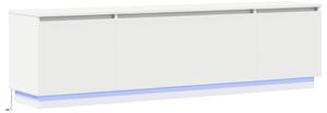 TV szekrény LED világítással Fehér 180x38x49 cm Mérnöki Fa