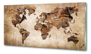 Konyhapanel Térkép a világ fűrészáru