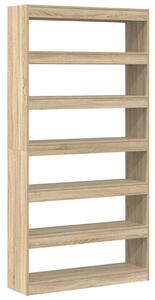 Könyvespolc Sonoma tölgy Mérnöki fa 100 x 30 x 198 cm Polcozás