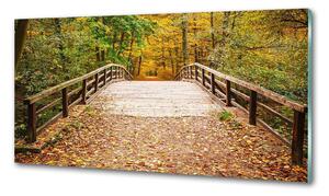 Konyhapanel Híd az őszi erdőben