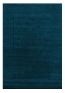 Sötétkék kézi szövésű gyapjú szőnyeg 160x230 cm Textured Wool Border – Flair Rugs