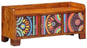 Cipőpad 90x35x40 cm Tömör Akácia