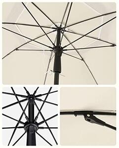 SONGMICS kerti napernyő, 160 cm, UPF 50+ UV-védelem, állítható magasságú