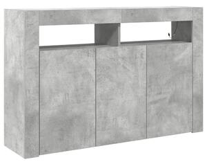 Oldalszekrény Beton Szürke Mérnöki Fa 116 x 30 x 75 cm Téglalap