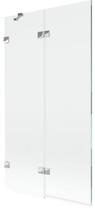 Mexen Lunar, kétszárnyú kádparaván bal oldali 100 x 150 cm, átlátszó üveg, króm, 897-100-100-01-00-L