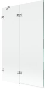 Mexen Lunar, kétszárnyú kádparaván bal oldali 110 x 150 cm, átlátszó üveg, króm, 897-110-100-01-00-L
