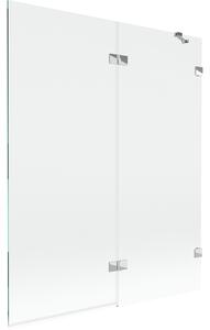 Mexen Lunar, kétszárnyú kádparaván jobb oldali 140 x 150 cm, átlátszó üveg, króm, 897-140-100-01-00-P