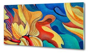 Konyhai fali panel Absztrakt virág