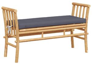 Kerti pad párnával, 110 cm Bambusz