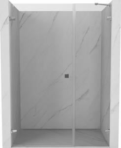 Mexen Lunar-B, Balra Nyíló Zuhanyajtó 115 cm, Átlátszó Üveg, Króm Profil, 832S-115-050-01-00-L