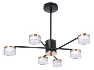 Venti LED Csillár rúdon 6xLED/6W/230V 3000-6500K átm. 59 cm arany/fekete VE0528