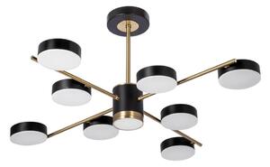 Venti LED Csillár rúdon 8xLED/7W/230V + LED/6W 3000-6000K átm. 77 cm arany/fekete VE0527