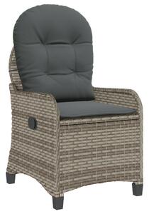 Fotel párnával Szürke Poly Rattan