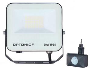 30W LED reflektor, fekete házzal, állítható színhőmérsékettel, kiegészítő szenzorokkal