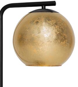 Design asztali lámpa fekete, arany üveggel - Bert