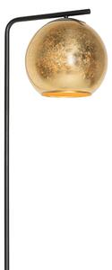 Design állólámpa fekete, arany üveggel - Bert