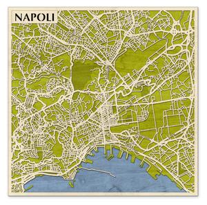 Nápoly – Napoli 3D fa várostérkép fali dekoráció – Natura Products