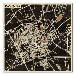 Ravenna 3D fa várostérkép fali dekoráció – Natura Products
