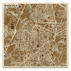 Padova – Pádua 3D fa várostérkép fali dekoráció – Natura Products