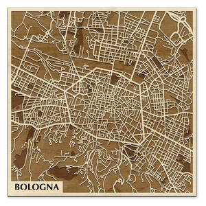 Bologna 3D fa várostérkép fali dekoráció – Natura Products