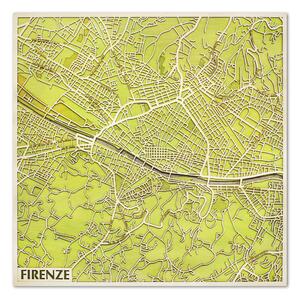 Firenze 3D fa várostérkép fali dekoráció – Natura Products