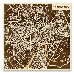 Córdoba 3D fa várostérkép fali dekoráció – Natura Products