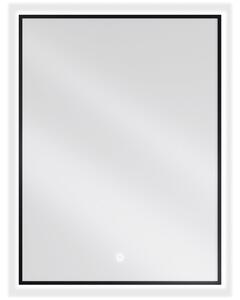 Mexen Erma 60 x 80 cm-es, LED 6000K, páramentes, fekete keretes fürdőszobai tükör - 9814-060-080-611-70