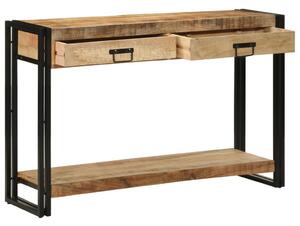 Konzolasztal 120x33x75 cm Tömör rusztikus mangófából