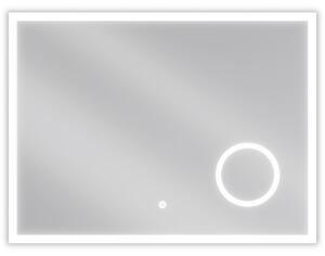 Mexen Kala LED-es fürdőszobai tükör kozmetikai tükörrel, 80 x 60 cm, 6000K, páramentes - 9820-080-060-611-00