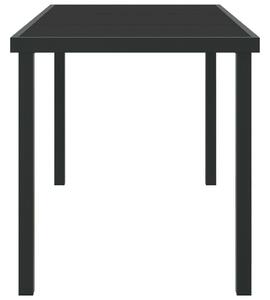 Kertasztal Fekete 140x80x73 cm Edzett Üveg