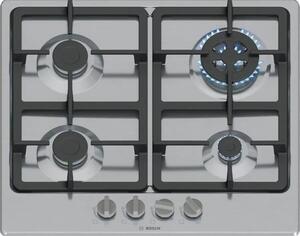 Bosch Serie 4, Gáz főzőlap, 60 cm, Nemesacél, PGH6B5K90