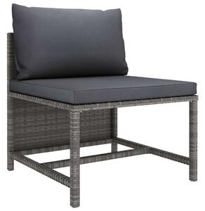 VidaXL Polyrattan Kerti Ülőgarnitúra - 3 részes - Szürke