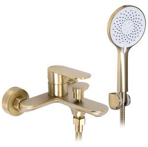 Rea Drop, kádcsaptelep kézi zuhanyszettel, 150 mm, matt arany, REA-B6399