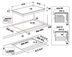 Whirlpool Főzőlap beépíthető indukciós WEX9024DCFF